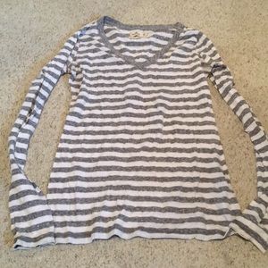 Greg and white striped hollister long sleeve